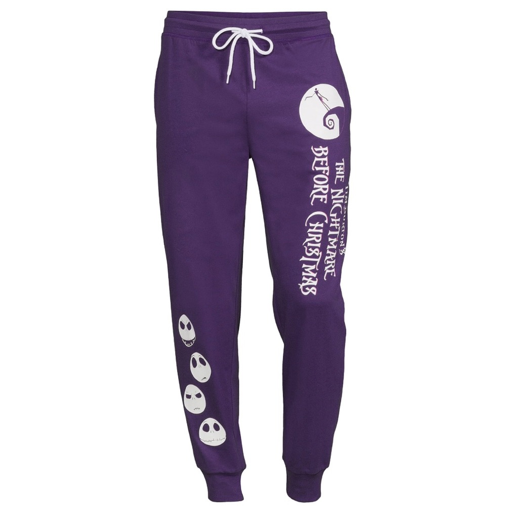 Disney Nightmare Before Christmas Purple Joggers Pants